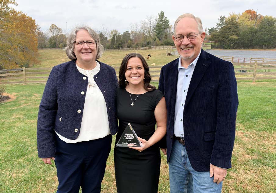 Monika Marshall with Award
