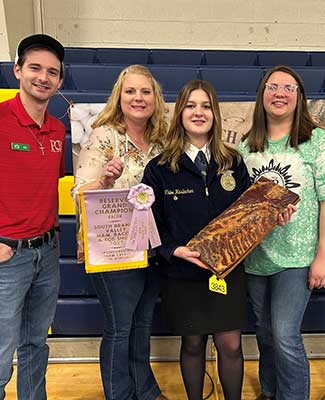 meat sale with PCB team members and FFA member
