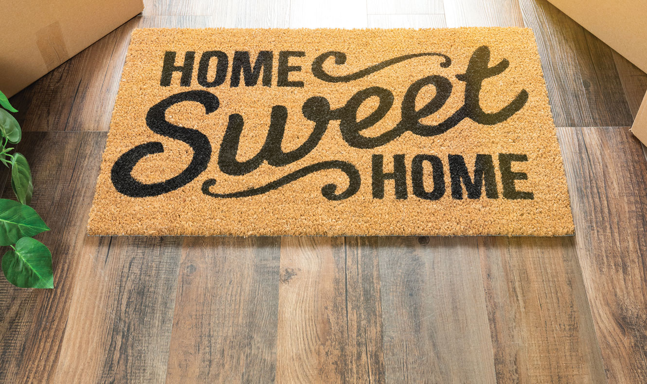 Home sweet home floor mat